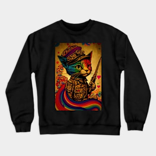 Rainbow Army Cat Crewneck Sweatshirt